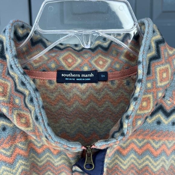 Southern Marsh Marrakesh Fleece Pullover Burnt Taupe Washed Red – XXL - Picture 4 of 5